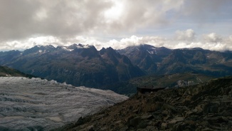 Looking across the valley from above the Albert 1er refuge.