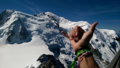 Hang ten, Mont Blanc. Hang Ten.